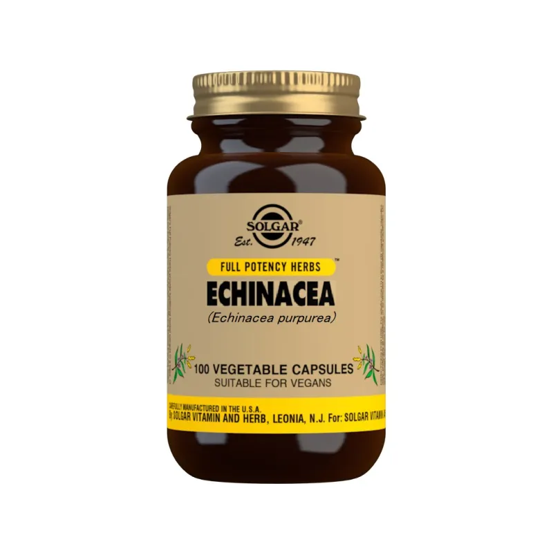 Solgar Equinácea, 100 Cápsulas Vegetales. Solgar Equinácea, 100 Cápsulas Vegetales.