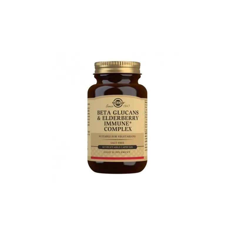 Solgar Beta Glucanos Inmune Complex con Sauco, 60 caps. veg.