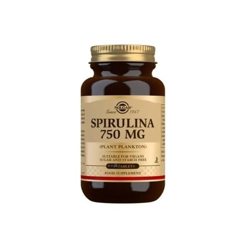 Solgar Espirulina 750 mg, 100 Comprimidos.