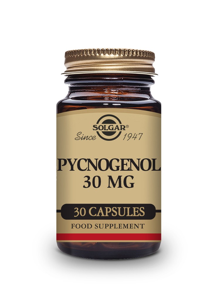 Solgar Extracto Corteza de Pino 30 mg. Pycnogenol, 30 Cápsulas vegetales.