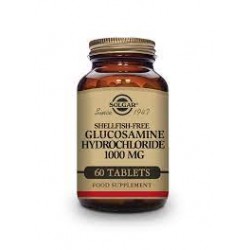 Solgar Glucosamina Clorhidrato 1000 mg, 60 Comp. Libre crustáceo.