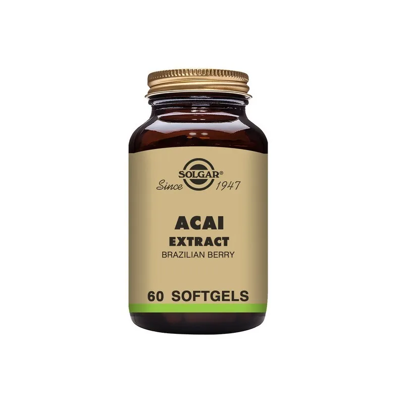 Solgar Acaí Extracto (Baya Brasil), 60 Perlas.