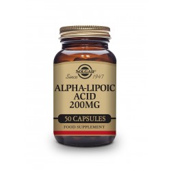 Solgar Ácido Alfa Lipoico 200 mg, 50 Cápsulas Vegetales.