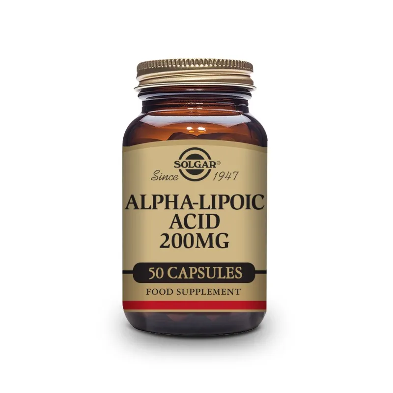 Solgar Ácido Alfa Lipoico 200 mg, 50 Cápsulas Vegetales. Solgar Ácido Alfa Lipoico 200 mg, 50 Cápsulas Vegetales.