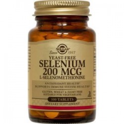 Solgar Selenio 200 mcg. (Sin Levadura), 100 Comprimidos.