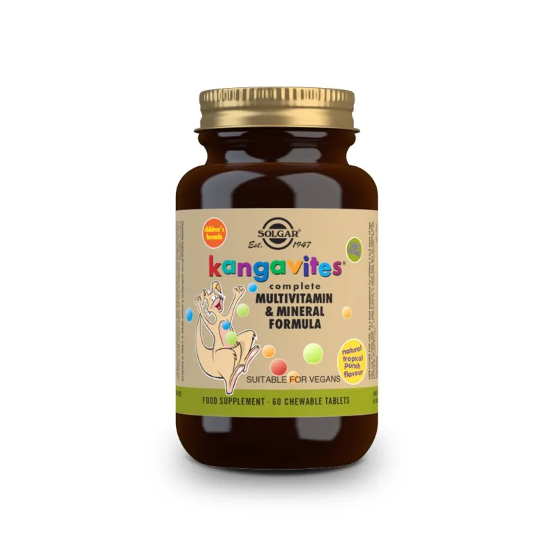 Solgar Kangavites Multi- Frutas Tropicales, 60 Comprimidos Masticables.