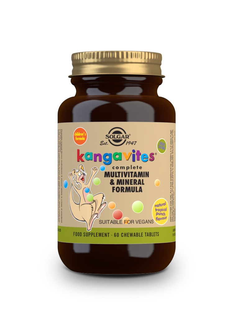 Solgar Kangavites Multi- Frutas Tropicales, 60 Comprimidos Masticables.
