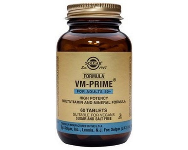 Solgar VM- Prime (Adultos + 50 años), 60 Comprimidos.
