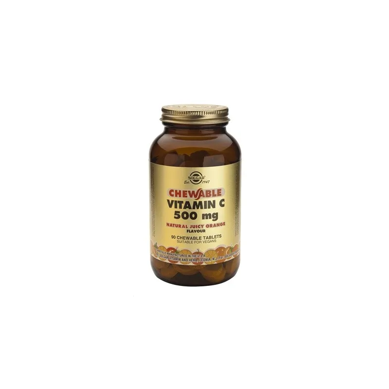 Solgar Vit C 500 mg, 90 Naranja Comprimidos Masticables.