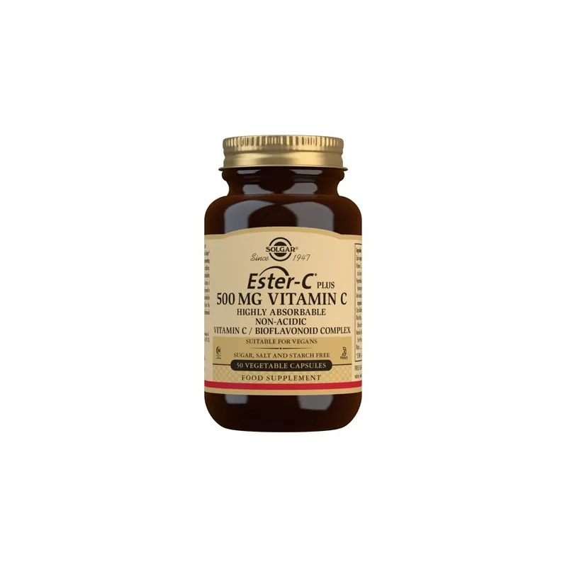 Solgar Ester-C Plus 500 mg, 50 Cápsulas Vegetales.