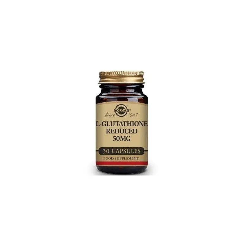 Solgar L- Glutation 50 mg, 30 Cápsulas Vegetales.