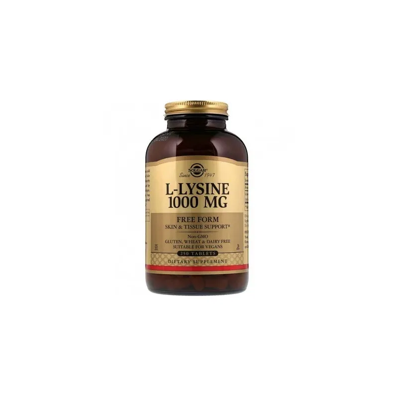Solgar L- Lisina 1000 mg, 250 Comprimidos.