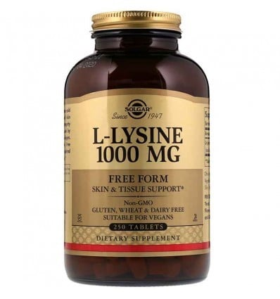 Solgar L- Lisina 1000 mg, 250 Comprimidos.