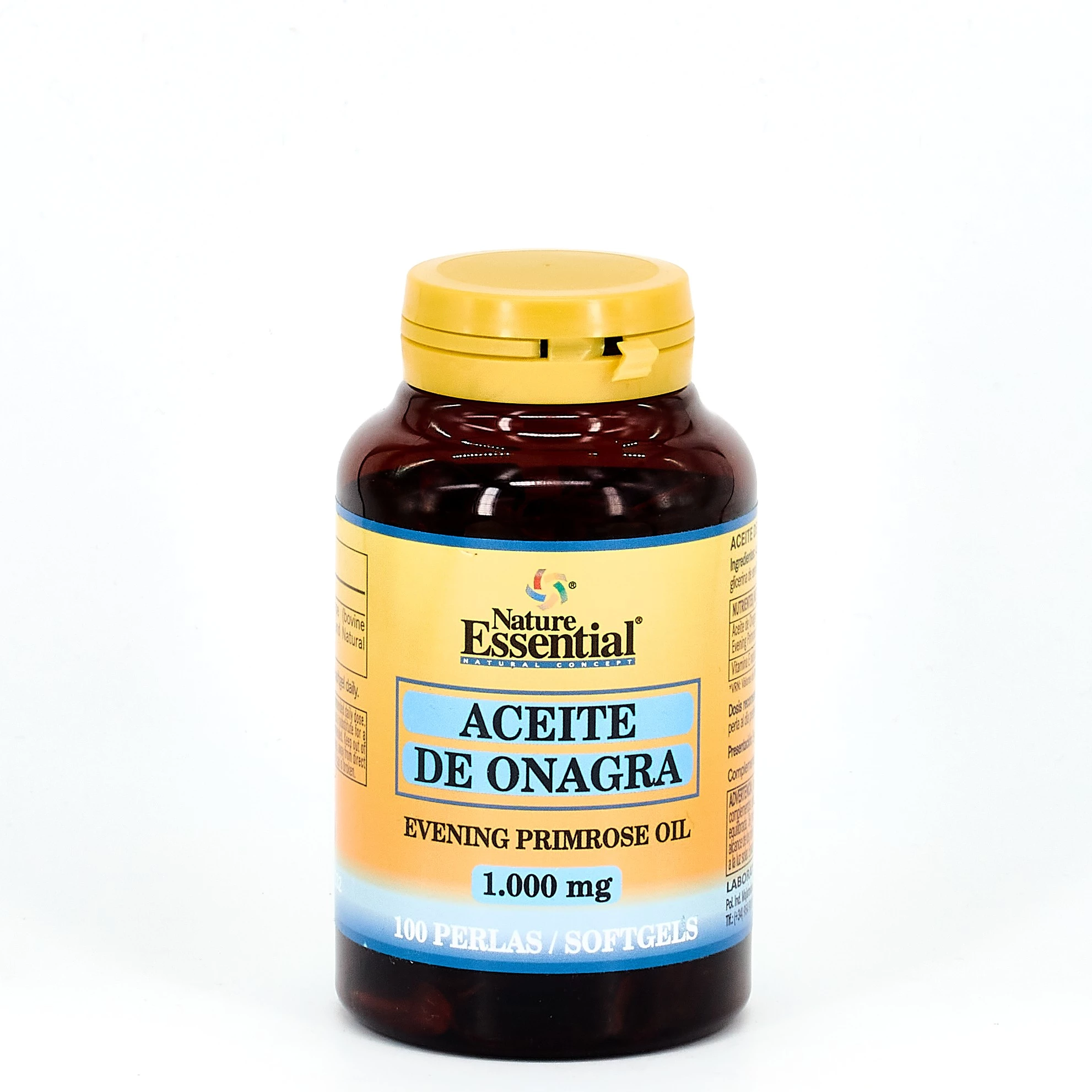 Nature Essential Aceite de onagra 1000mg, 100 perlas.