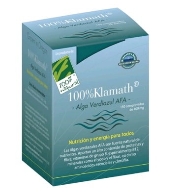 100% Natural 100% Klamath, 150 Comprimidos| Farmacia Barata