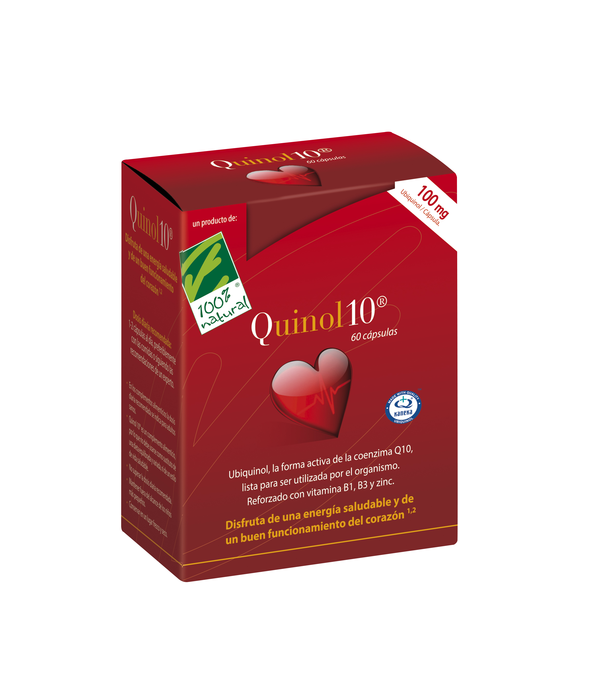 100% Natural Quinol 10, 60 Cápsulas