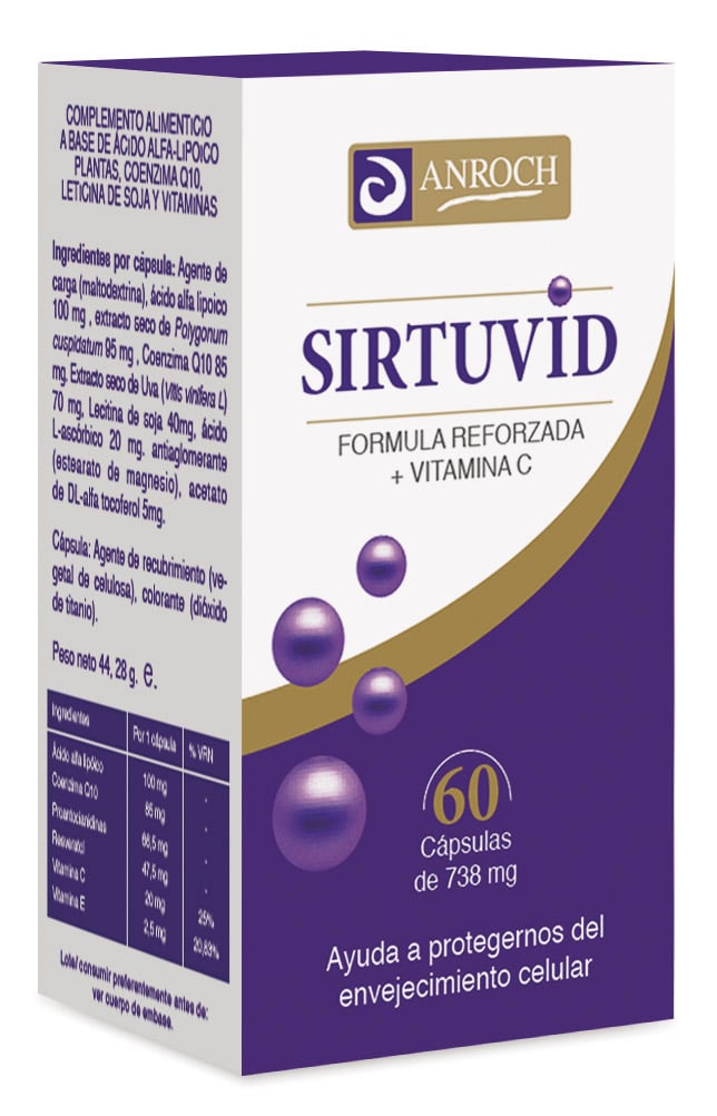Anroch Sirtuvid 550mg, 60 cápsulas| Farmacia Barata