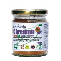 Ayurveda Cúrcuma BIO, 100 gr. Propiedades terapéuticas. 