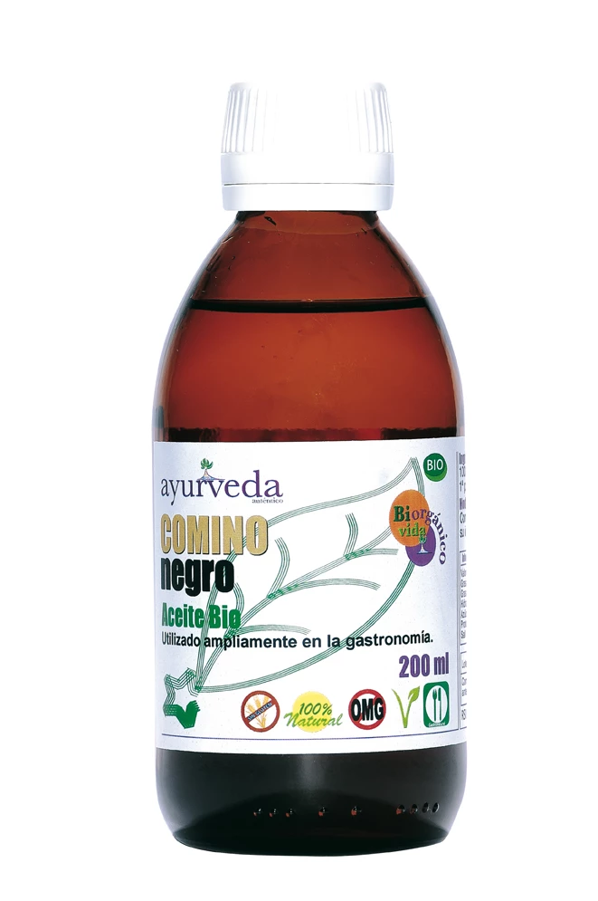 Ayurveda Aceite de Comino Negro Puro BIO, 200 ml Beneficia la salud