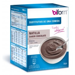 Biform Natillas Chocolate, 6 Sobres. Nutrición saludable. 