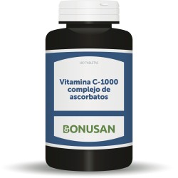 Bonusan vitamina C-1000 complejo de ascorbatos, 100 tabletas