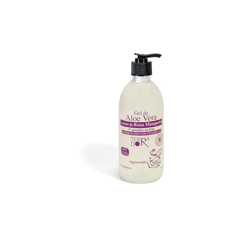 Terra DoR Gel de Aloe Vera y Rosa Mosqueta, 500 ml Pieles sensibles