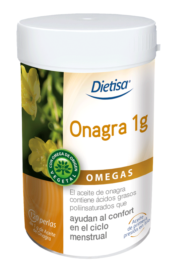 Dietisa Onagra 1g Omegas, 120 Perlas. Salud femenina. 