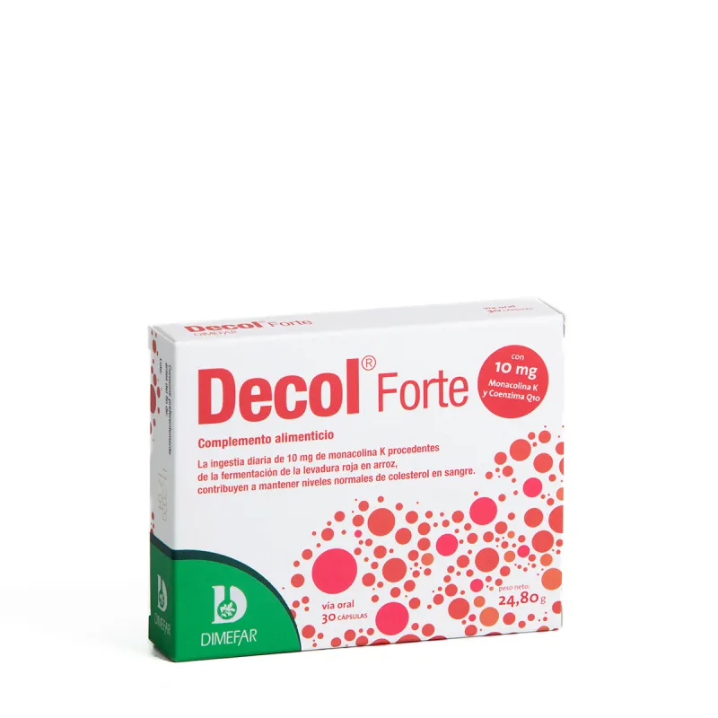 Dimefar Decol Forte, 30 cápsulas. Control del colesterol. Dimefar Decol Forte, 30 cápsulas. Control del colesterol.