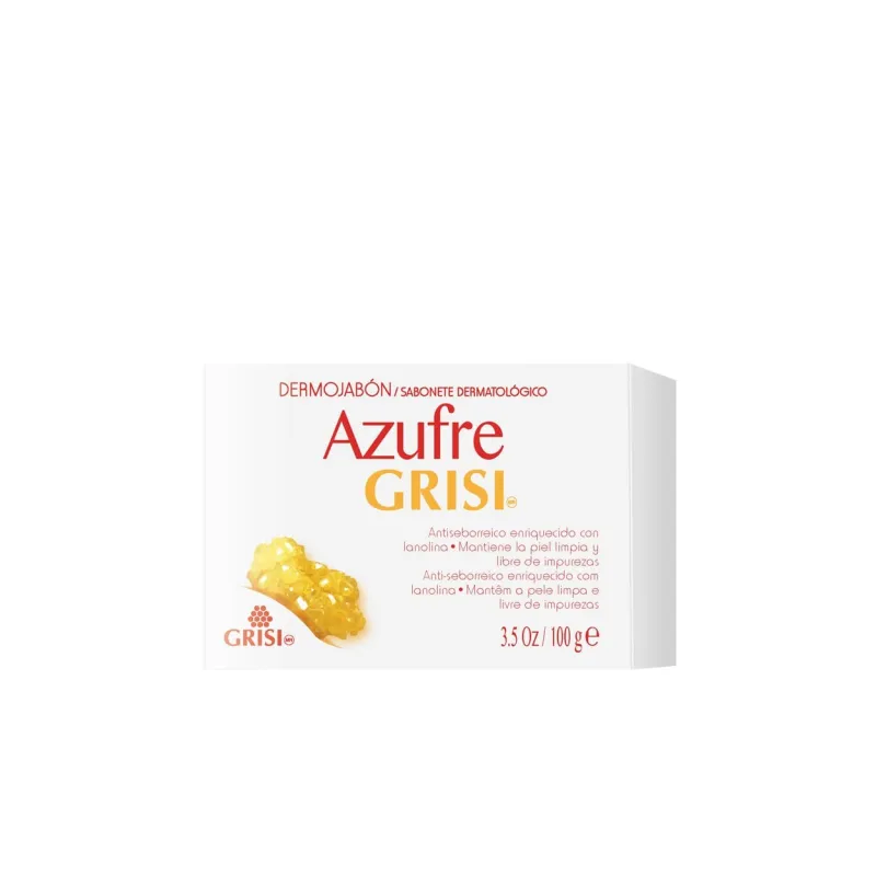 Grisi Dermo Jabón azufre, 100 g. Limpieza de la piel.   Grisi Dermo Jabón azufre, 100 g. Limpieza de la piel.
