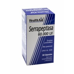 Health Aid Serrapeptasa 60000 ui, 30 cápsulas| Farmacia Barata