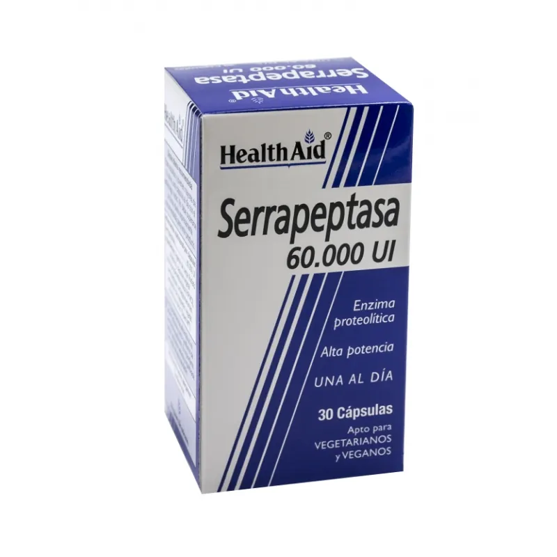 Health Aid Serrapeptasa 60000 ui, 30 cápsulas| Farmacia Barata Health Aid Serrapeptasa 60000 ui, 30 cápsulas| Farmacia Barata