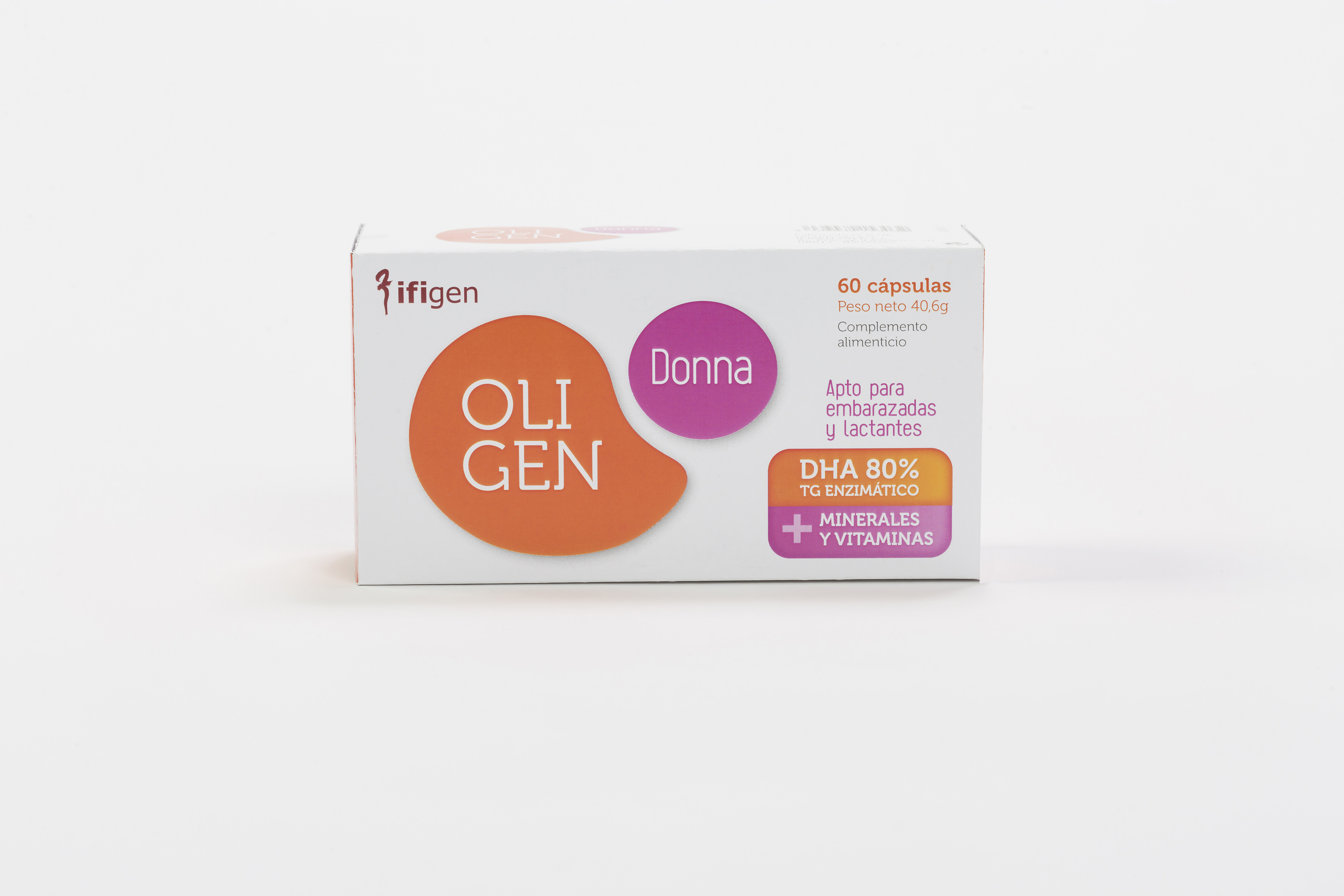 Oligen Donna Ifigen, 60 cápsulas. Cuidado para gestantes o lactantes. 