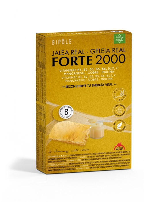 Bipole Jalea Real Forte 2000, 20 Ampollas. Disminuye el cansancio.