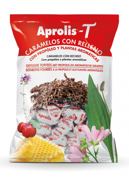 Aprolis T-Caramelos con Relleno, 100 g. Para aliviar la garganta.