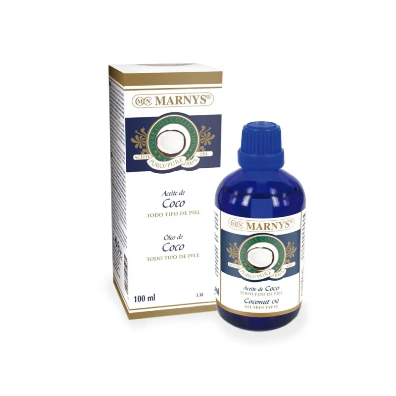 Marnys Aceite de coco, 100 ml. Cuidado de la piel y el cabello