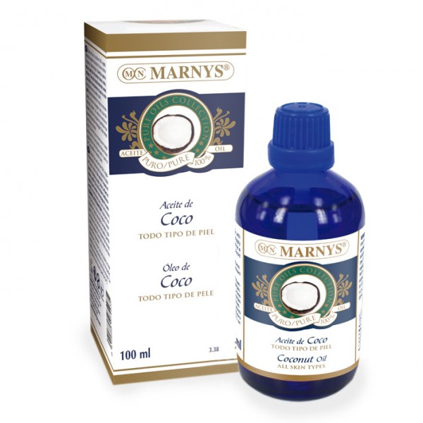 Marnys Aceite de coco, 100 ml. Cuidado de la piel y el cabello