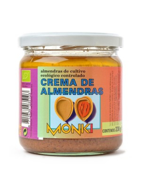 Monki Crema de almendras BIO, 330 g Alimentación balanceada