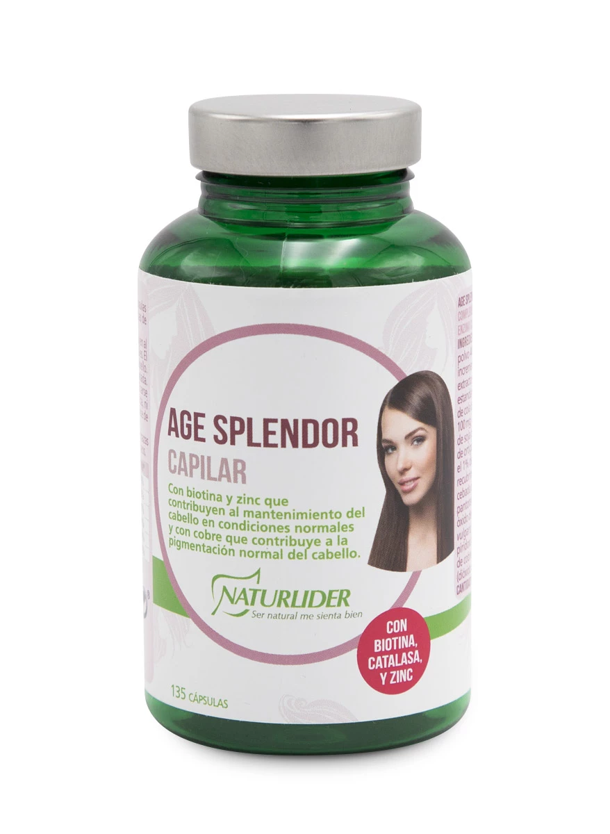 NaturLider Age Splendor Capilar, 135 cápsulas Elimina las canas