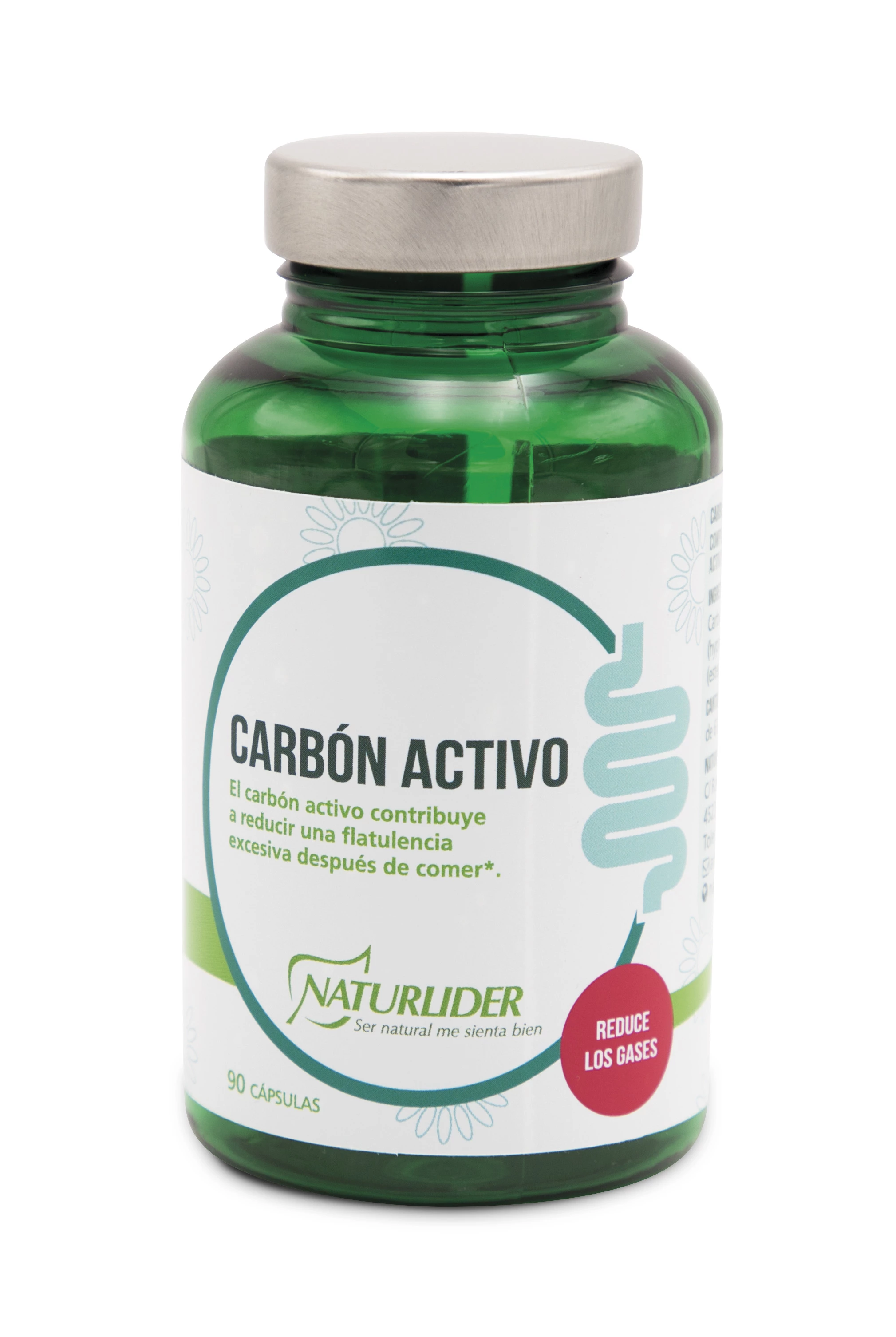 Naturlider Carbón activo vegetal, 90 cápsulas Salud digestiva