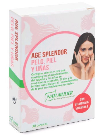 Naturlider Age Splendor pelo, piel y uñas, 30 vegicaps.