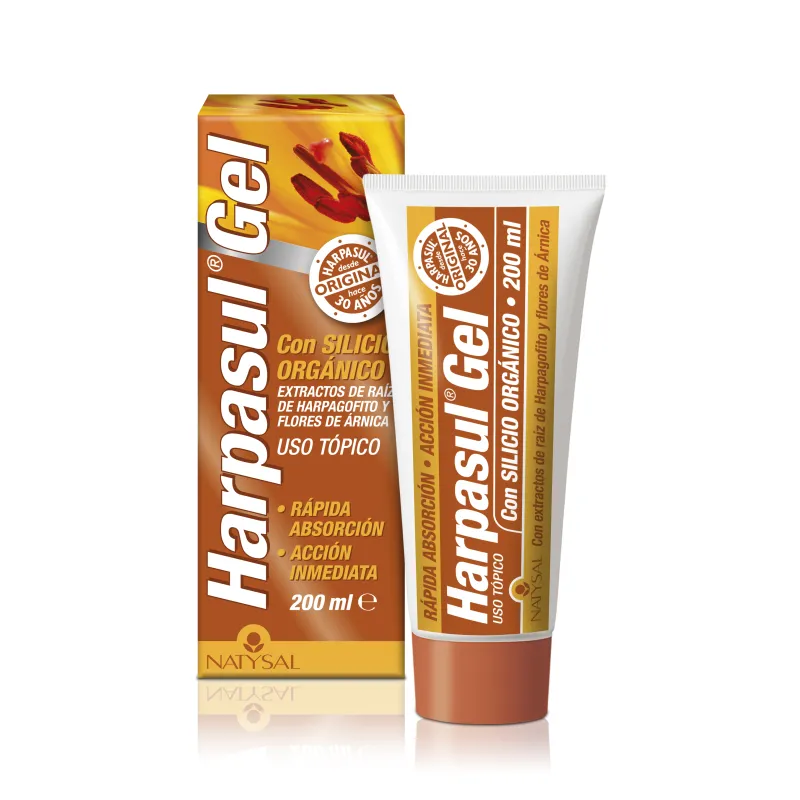 Natysal Harpasul Gel con Silicio Orgánico, 200 ml. Acción refrescante.