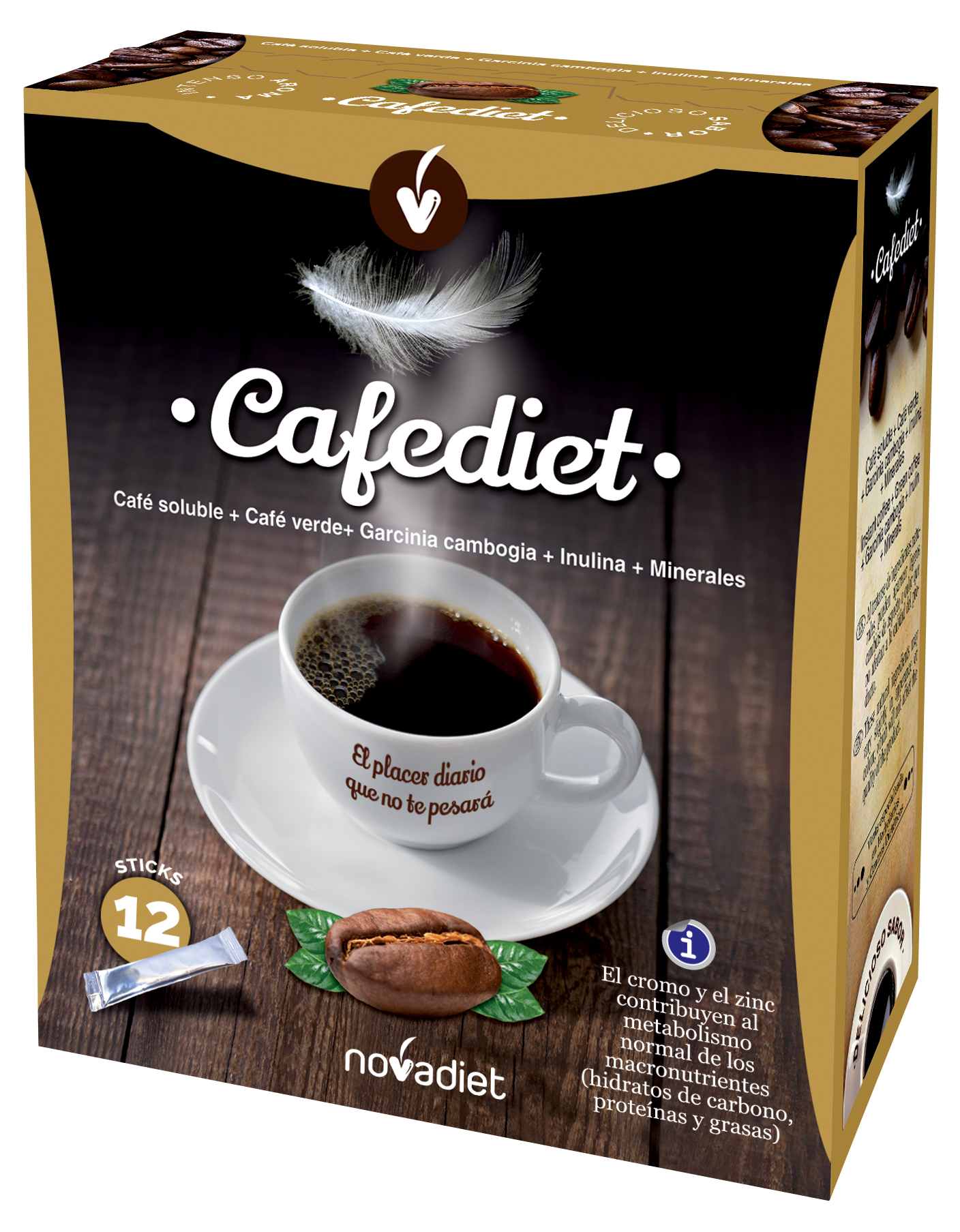 Novadiet Cafediet, 12 sticks. Control de peso. 