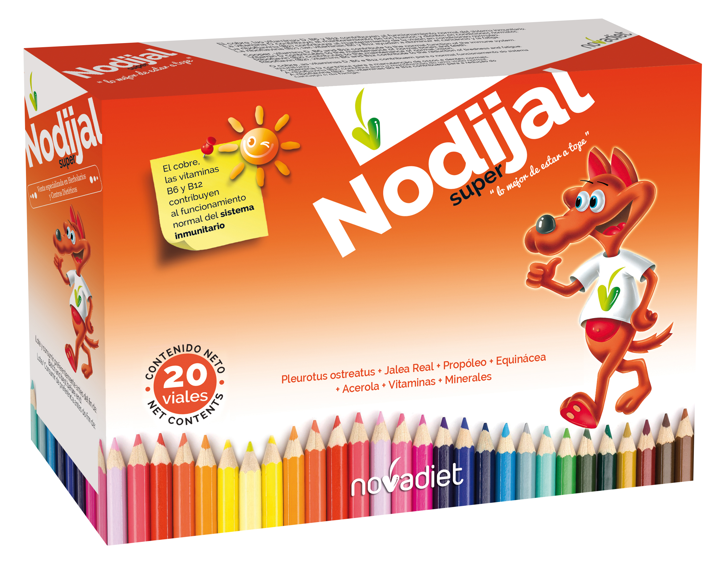 Novadiet Nodijal Super, 20 viales. Efecto energizante.