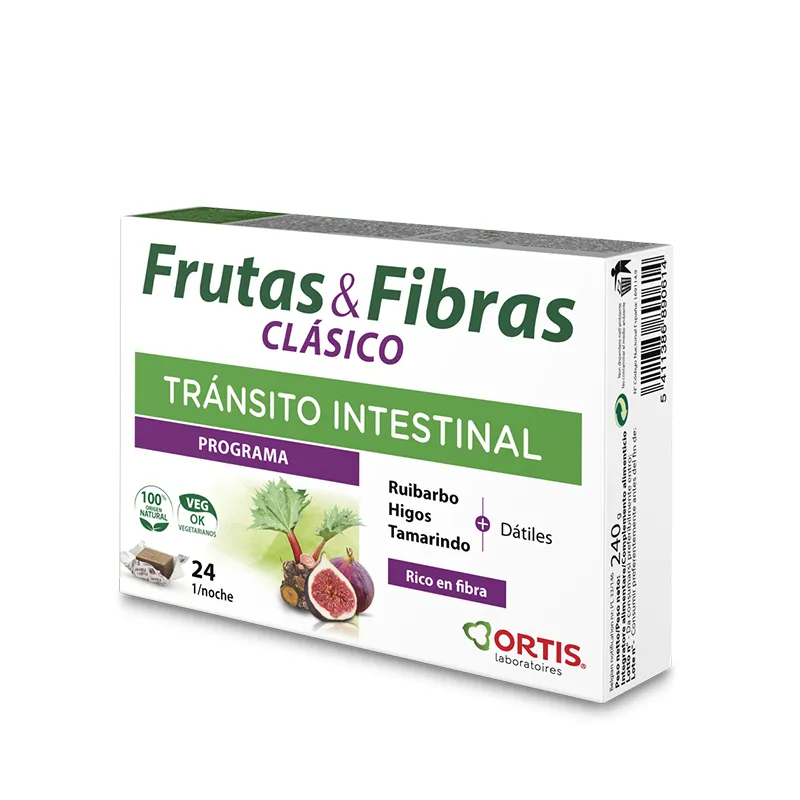 Ortis Frutas & Fibras Clásico, 24 Cubos Tránsito intestinal sano Ortis Frutas & Fibras Clásico, 24 Cubos Tránsito intestinal sano