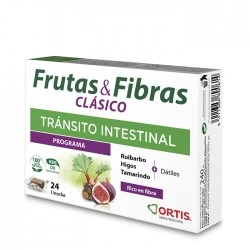 Ortis Frutas & Fibras Forte, 24 cubitos. Salud intestinal. 