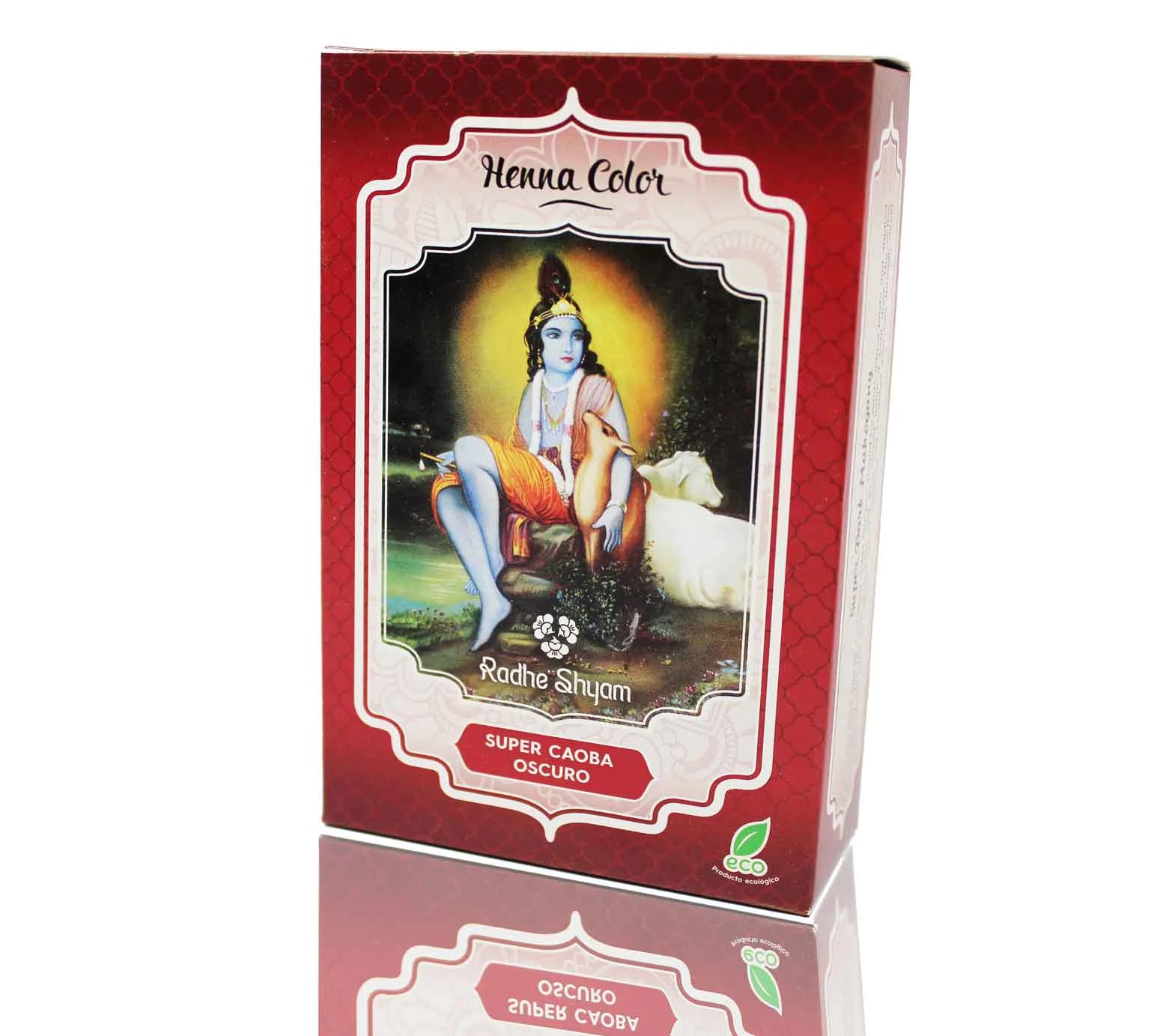 Radhe Shyam Henna polvo súper caoba oscuro, 100 g Tinte natural