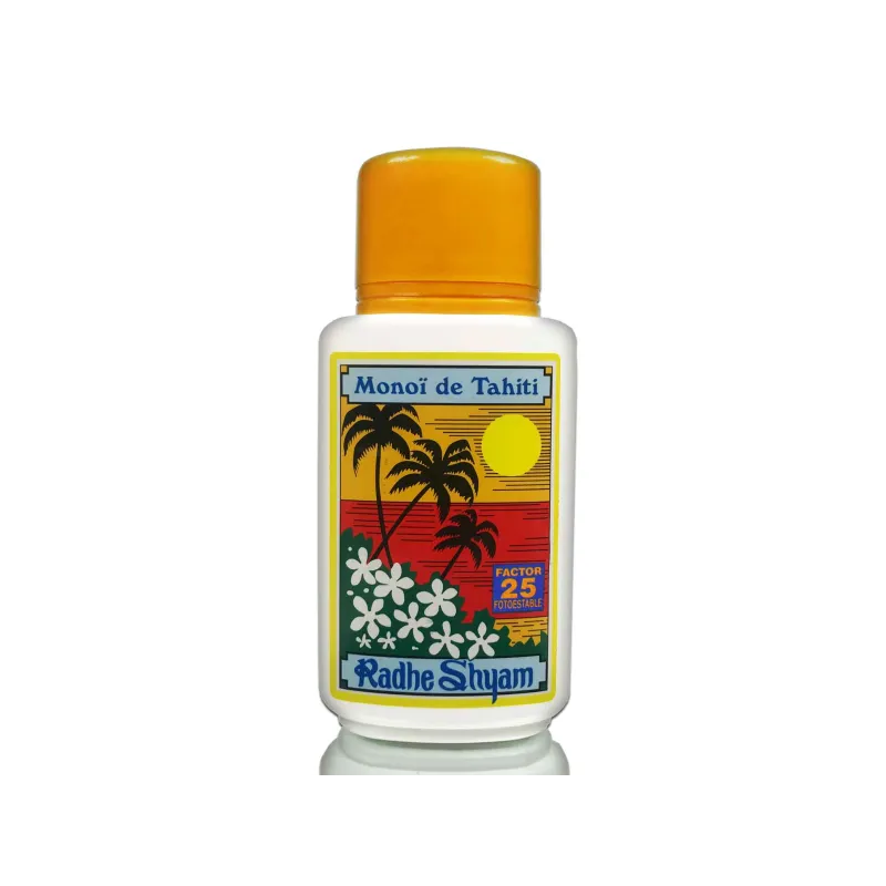 Monoi de Tahiti Radhe Shyam SPF25, 150 ml. Piel bronceada. 