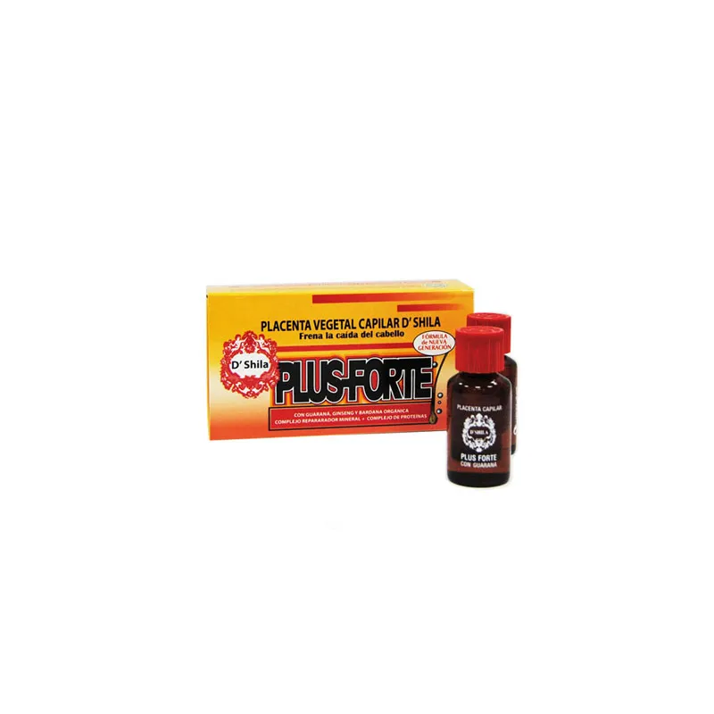 D'Shila Placenta Vegetal Plus Forte Shock, 4 ampollas.