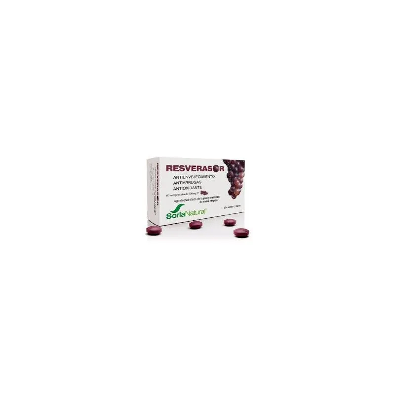 Soria Natural Resverasor 600 mg, 60 comprimidos. Efecto antioxidante. 