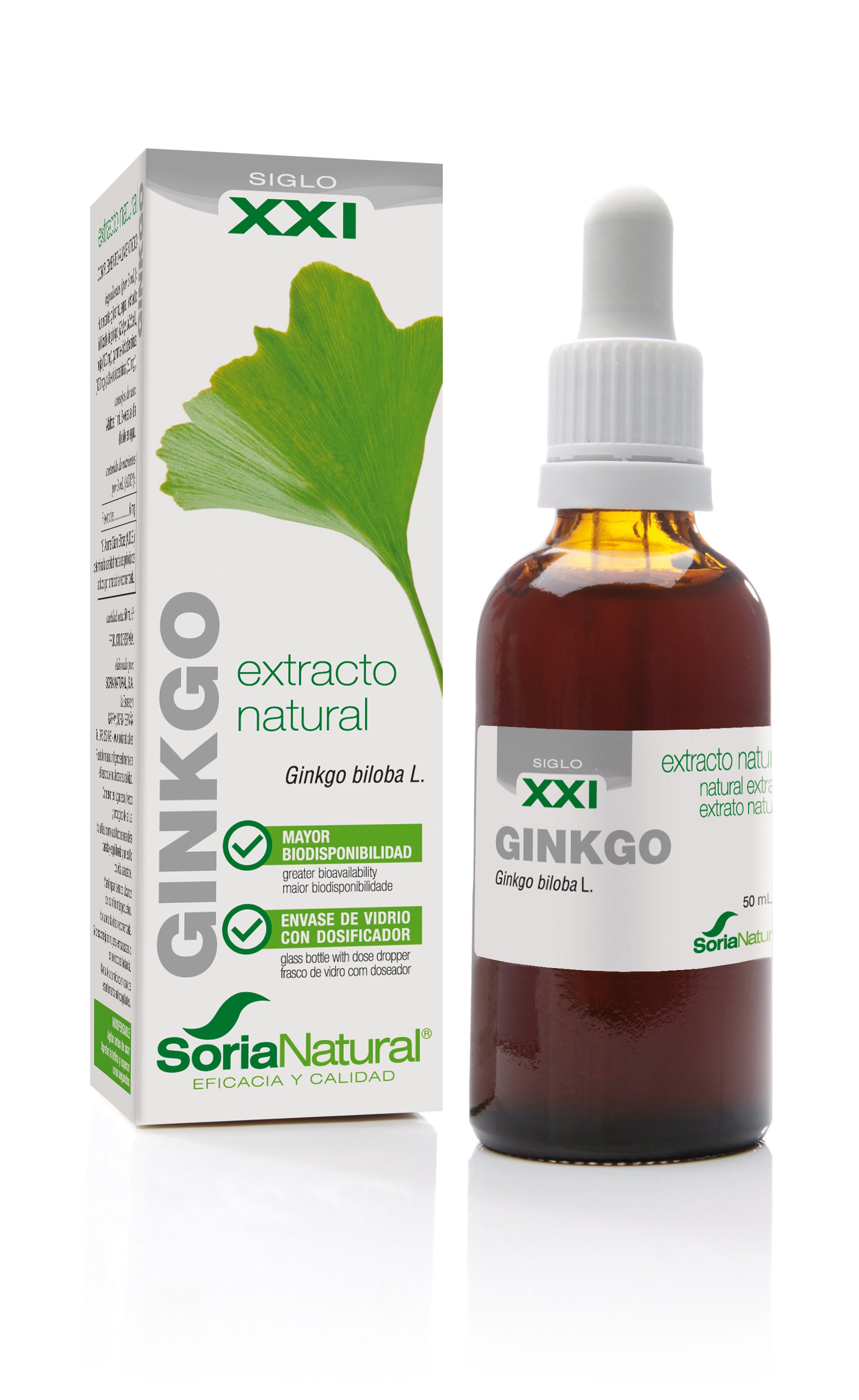 Soria Natural Siglo XXI Extracto natural de Ginkgo Biloba, 50 ml